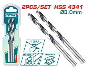 TOTAL TAC1200034 ΕΠΑΓΓ. ΤΡΥΠΑΝΙ HSS DIN4341 3mm 2τεμ