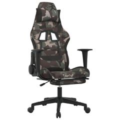Καρέκλα Μασάζ Gaming Περιστρ. Υποπόδιο Μαύρη/Παραλ. Υφασμάτινη 345510-thumb-1