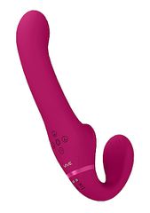 Ai - Dual Vibrating & Air Wave Tickler Strapless Strapon Pink *bulk