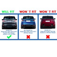 Pláka olísthhshs Píso Profulaktíras katállhlo gia Land Rover Range Rover Athlhtikó L494 (2013-2017) Piáno Mavro-thumb-5