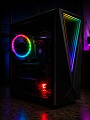 Gaming PC Setup Ryzen 7 / RX 6600 + 144Hz Curved Monitor