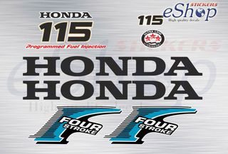 Αυτοκόλλητα σετ για Honda BF 115 Hp έκδοση 2006