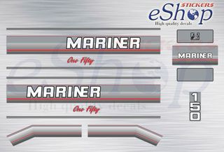Αυτοκόλλητα σετ για Mariner 150 (one fifty) Hp Δίχρονη 1993 - 1995