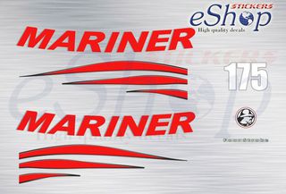 Αυτοκόλλητα σετ για Mariner 175 Hp Verado τετρακύλινδρη