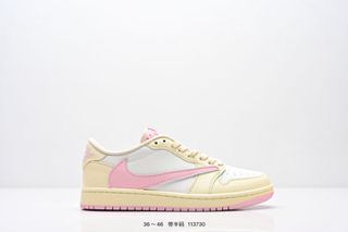 AIR JORDAN 1 RETRO LOW OG SP TRAVIS SCOTT SAIL TROPICAL PINK Made in Malaisia