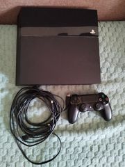 playstation 4 με αυθεντικό controller και καλώδια