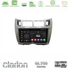 Clarion GL700 Series 8Core Android ClarionOS 4+64GB Toyota Yaris Navigation Multimedia Tablet 9" (Ασημί Χρώμα) Με Ca