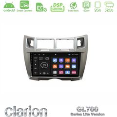 Clarion GL700 Lite Series 8Core Android ClarionOS 2+32GB Toyota Yaris Navigation Multimedia Tablet 9" (Ασημί Χρώμα) Μ