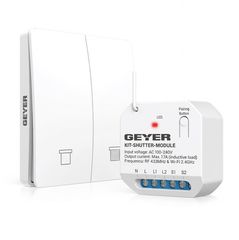 Έξυπνο Kit Ελέγχου Ρολών WiFi & RF με Ασύρματο Διακόπτη GEYER KIT-SHUTTER