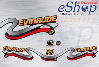 Αυτοκόλλητα σετ για Evinrude 9,9 Hp τετράχρονης έκδοση 1999 2000