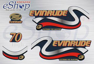 Αυτοκόλλητα σετ για Evinrude 70 Hp τετράχρονης gold version 1999 2000