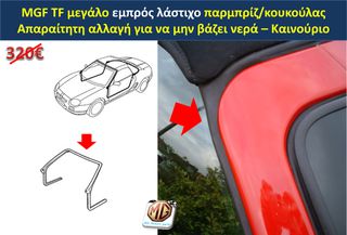 MGTF MGF F TF hardtop κουκούλα τζάμι θερμαινόμενο ανεμοθραύστης κάλυμμα λάστιχα - ανταλλακτικά MG Athens parts-thumb-14
