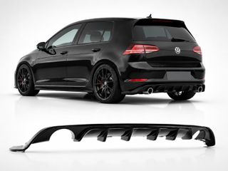 Διαχύτης / Diffuser Πίσω Προφυλακτήρα VW Golf 7 Facelift 7.5 (2017-2019) - Look R - Μαύρο Γυαλιστερό
