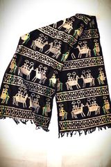 Ύφασμα Εσάρπα Πάντα τοίχου ντεκόρ cotton Primitive original Papua 2.40 Χ 0,56m Παρεο κασκόλ SAR140