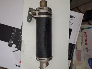 Εξάτμιση Protech Μαύρη για Παπί (Ολόκληρη με Λαιμό)