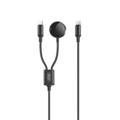 XO CX030 Type-c σε Type-c + Καλώδιο Φόρτισης Apple Ρολογιού Μαύρο