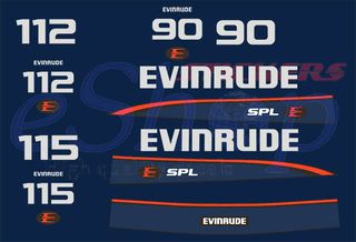 Αυτοκόλλητα σετ για Evinrude 90 ή 115 Hp SPL μοντλέλο 1997 - 1998 ή 112 SPL μοντέλο 1995 - 1996