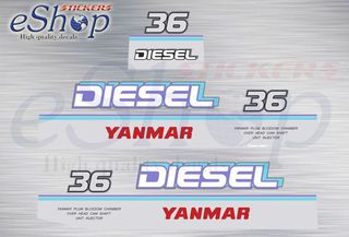 Αυτοκόλλητα σετ για Yanmar 36d 36 Hp diesel