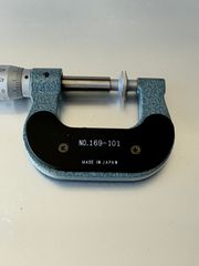 Μικρόμετρο με Δίσκους Mitutoyo 169-101 (0-25mm / 0.01mm) για Γρανάζια & Μαλακά Υλικά