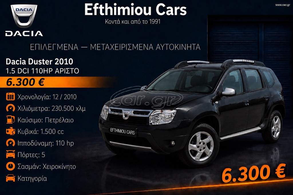 Dacia Duster 2010 1.5 DCI 110HP  ΑΡΙΣΤΟ
