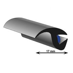 Ελαστικό προφίλ κρυστάλλων universal 17mm x 1m