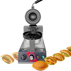 Βαφλιέρα μονή για Burgers UFO.Επιφάνεια ψήσεως Εσωτερικά: ø12cm Εξωτερικά: ø19cm. Διαστάσεις: 25x54×31cm