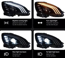ΦΑΝΑΡΙΑ ΕΜΠΡΟΣ LED Headlights Mercedes Benz W204 2007-2010 LED Headlight DRL Signal Porjector-thumb-2