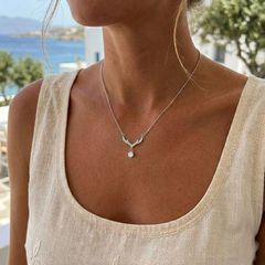 Γυναικείο κρεμαστό ατσάλι με ζιργκόν-thumb-1