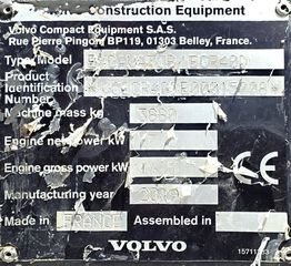 Εκσκαφέας Με Ερπύστριες Volvo 2019 ECR 40D-thumb-6