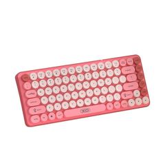 XO KB-12 Ασύρματο Πληκτρολόγιο Bluetooth Tri-Colour Ροζ