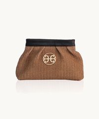 Bonendis Kiss Small in Raffia & Black Leather