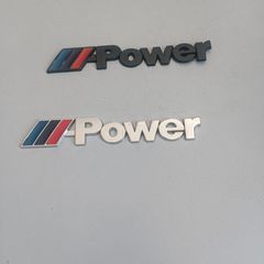 ΣΗΜΑ ΜΕΤΑΛΛΙΚΟ ΑΥΤΟΚΟΛΛΗΤΟ ΑΣΗΜΙ ΚΑΙ ΜΑΥΡΟ BMW MPOWER