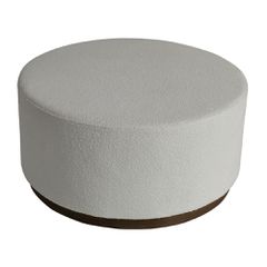 Artekko Cloud Λευκό Υφασμάτινο Μπουκλέ Σκαμπό (Φ80x41)cm Artekko 735-2208