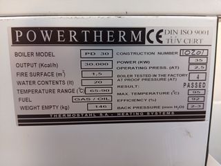 powertherm 30.000 kcal