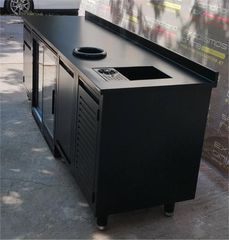 Πόστο Καφέ / Coffee Station Ral Μαύρο Με Back Bar 230x70x90Cm - Καινούργιο.-thumb-6