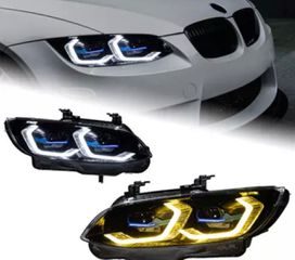 ΦΑΝΑΡΙΑ ΕΜΠΡΟΣ LED Headlights BMW 2007-2010 BMW 3 Series E92 two-color spoon headlights two-color front lighting