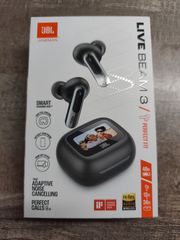 JBL Live Beam 3 In-ear Bluetooth Handsfree Ακουστικά με Αντοχή στον Ιδρώτα και Θήκη Φόρτισης Μαύρα