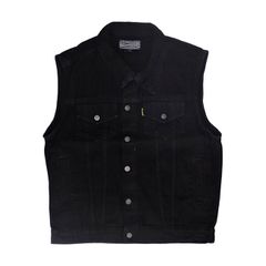 Αμάνικο Τζιν Μπουφάν Denim vest black - 3XL
