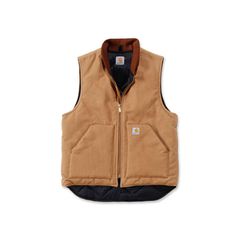Carhartt Γιλέκο duck vest arctic καφέ quilt lined Carhartt brown - L