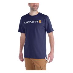 Carhartt Μπλούζα Κοντομάνικη core logo T-shirt S/S navy 103361-412 | Μπλε Σκούρο - S
