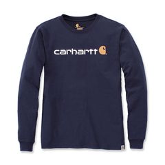 Carhartt Μπλούζα Long sleeve Core logo navy | Μπλε Σκούρο MPN 104107-412 - 2XL