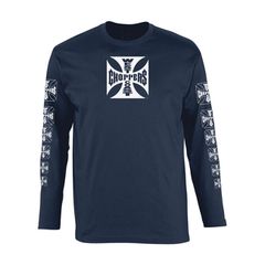 Μπλούζα Μακριμάνικη West Coast Choppers | WCC OG logo ATX longsleeve navy | Σκούρο Μπλέ - M