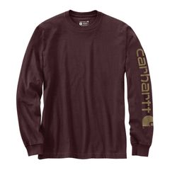 Carhartt μπλούζα μακρυμάνικη Sleeve logo μπορντό | Longsleeve port - XL