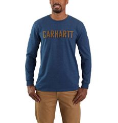 Carhartt Μπλούζα Graphic logo longsleeve dark cobalt blue heather | Μπλε | MPN 104891-413 - S