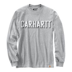 Carhartt Μπλούζα Graphic logo longsleeve heather grey | Γκρι - L