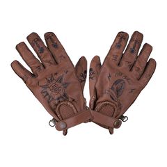 By City Γάντια Second skin gloves brown tattoo - 2XL