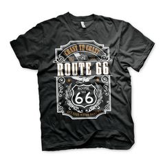 Route 66 Μπλούζα Κοντομάνικη Coast to coast μαύρο | T-Shirt black - L