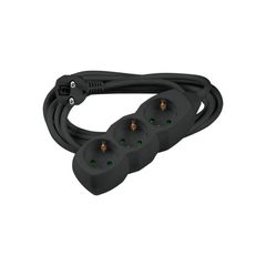 Technik Πολύπριζο 3 Θέσεων με Καλώδιο Χαλκού 1.5 mm² 16A Μαύρο 3m