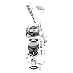 Replacement cylinder 74" Panhead, rear-thumb-1