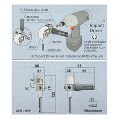 Pro-75 L-Drive for electric drill-thumb-1